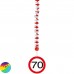 Viseča spirala s prometnim znakom za 70 let